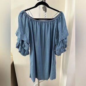 Zara Denim collection dress. Size small. With pockets.